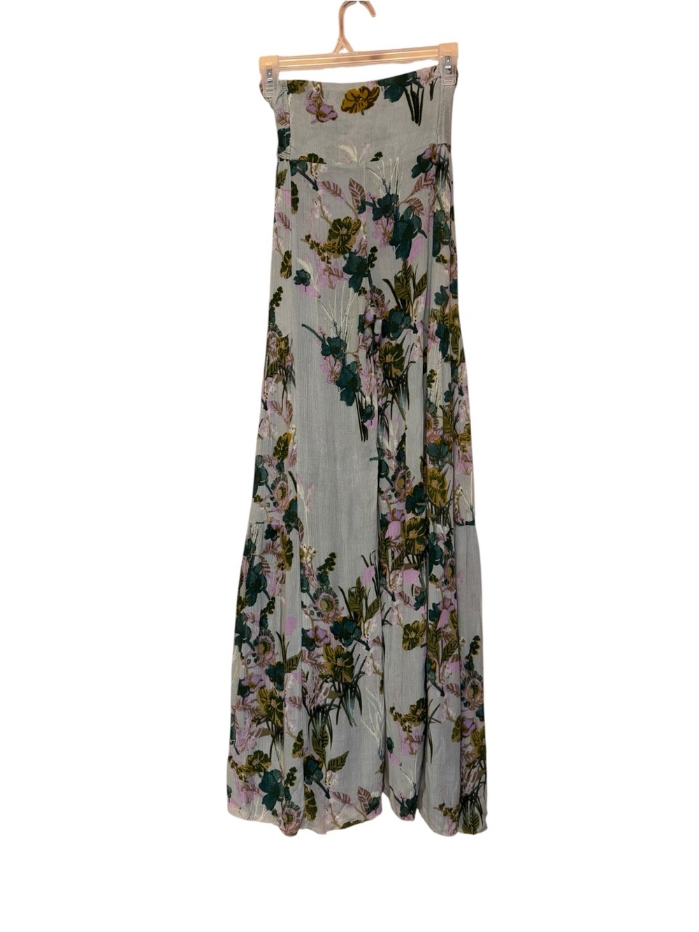 Free People Mint Combo Floral High Waist Wide Leg Palazzo Pants NWT S - Picture 2 of 12